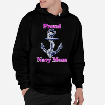 Womens Navy Proud Mom Original Naval Family Navy Gift Hoodie | Crazezy UK