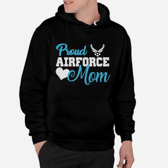 Womens Proud Air Force Mom Heart Military Family Gift Women Hoodie | Crazezy