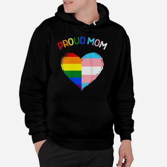 Womens Proud Ally Lgbtq Transgender Proud Mom | Proud Trans Mom Hoodie | Crazezy UK