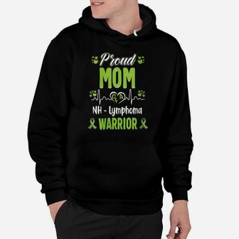 Womens Proud Mom Non Hodgkin Lymphoma Warrior Awareness Ribbon Hoodie | Crazezy DE