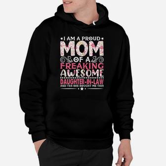 Womens Proud Mom Of Daughter-In-Law Mother's Day Mama Hoodie | Crazezy CA