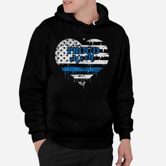 Womens Proud Mom Police Officers Law Gift Hoodie | Crazezy CA