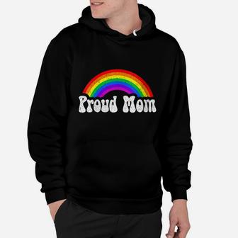 Womens Proud Mom Rainbow Shirt Lgbt Gay Pride Month Hoodie | Crazezy