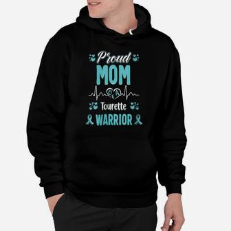Womens Proud Mom Tourette Syndrome Warrior Awareness Ribbon Hoodie | Crazezy