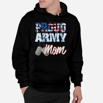 Womens Proud Patriotic Usa Army Mom Usa Flag Military Mothers Day Hoodie | Crazezy CA
