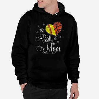 Womens Proud Softball Basketball Mom Ball Mother's Day Tshirt Hoodie | Crazezy AU