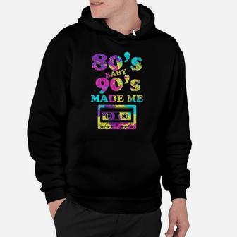 Womens Retro 80S Baby 90S Made Me Vintage Graphic Tee Cassette Hoodie | Crazezy