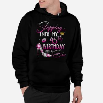 Womens Stepping Into My 45Th Birthday In 1975 Gifts 45 Years Old Hoodie | Crazezy AU