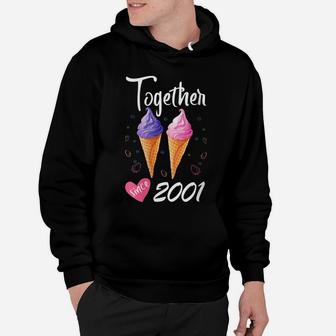 Womens Together Since 2001 19 Years Being Awesome Aniversary Gift Hoodie | Crazezy UK