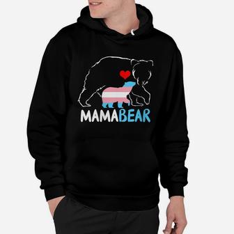 Womens Trans Mama Bear Proud Mom Rainbow Transgender Mother's Day Hoodie | Crazezy CA