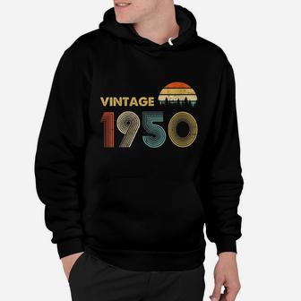 Womens Vintage 1950 Made In 1950 70Th Birthday 70 Years Old Gift Hoodie | Crazezy