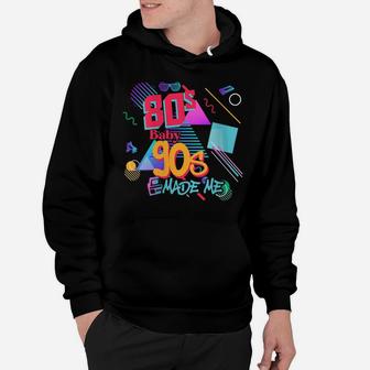 Womens Vintage 80S Baby 90S Made Me Retro Memphis Graphic Throwback Hoodie | Crazezy
