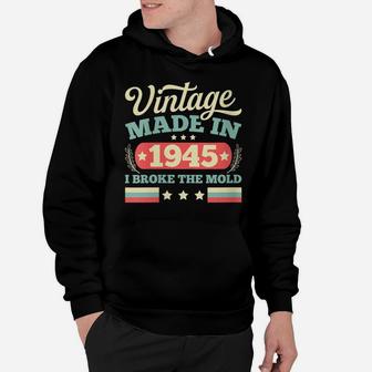 Womens Vintage Made In 1945 Birthday Gift Retro Hoodie | Crazezy