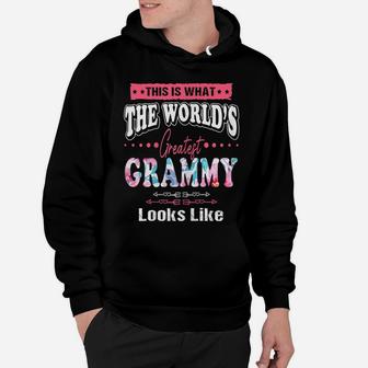 Womens What World's Greatest Grammy Looks Like Mothers Day Hoodie | Crazezy
