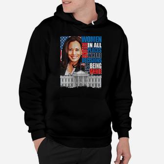 Womens Women Belong In All Places Where Decisions Are Made Vintage Hoodie | Crazezy DE