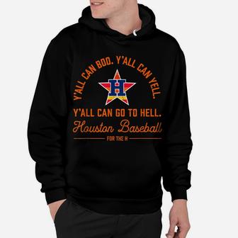 Y'all Can Go To Hell Retro Graphic For Houston Baseball Fans Hoodie | Crazezy DE