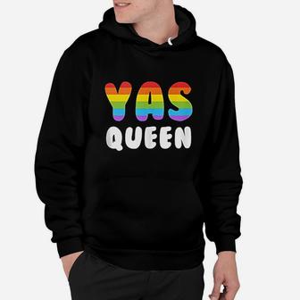 Yas Queen Men Women Gay Pride Lgbtq Rainbow Yaas Yaaas Hoodie - Thegiftio UK