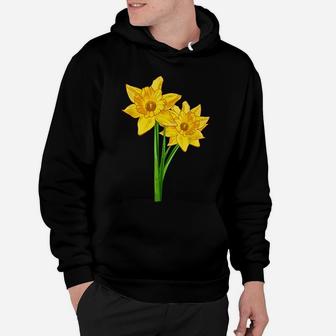 Yellow Daffodil Flowers Floral Spring Easter Hoodie | Crazezy CA