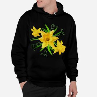 Yellow Daffodils Floral Spring Easter Flowers Hoodie | Crazezy AU