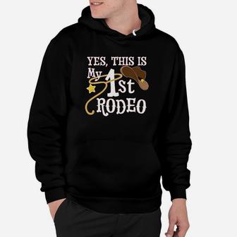 Yes This Is My 1st Rodeo Cowboy Hat With Red Band Hoodie - Thegiftio UK