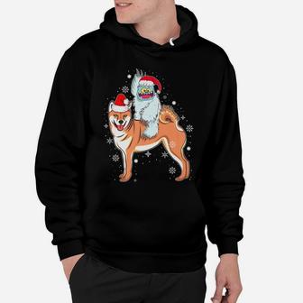 Yeti To Party Shiba Inu Santa Hat Christmas Pajama Xmas Gift Hoodie | Crazezy