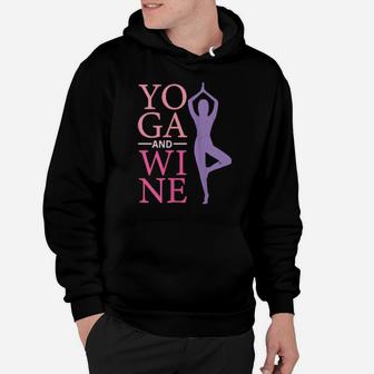 Yoga And Wine For Valentines Healthy Lifestyle Meditation Hoodie - Monsterry