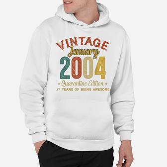 17 Years Old Gifts 17Th Birthday Gift Vintage January 2004 Hoodie | Crazezy UK