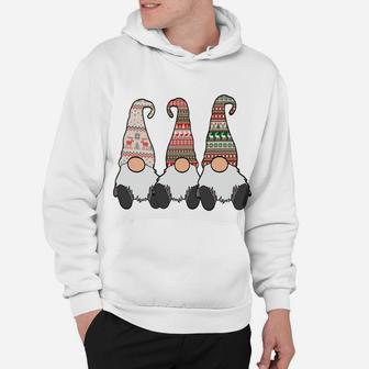 3 Nordic Gnomes Winter Christmas Swedish Tomte Cute Elves Hoodie | Crazezy