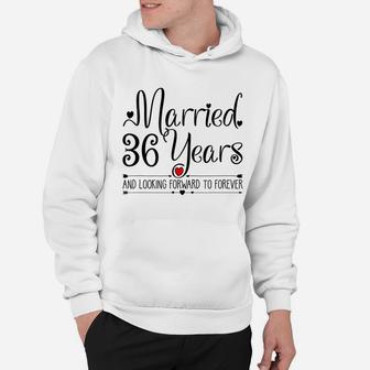 36Th Wedding Anniversary Gifts Her Just Married 36 Years Ago Hoodie | Crazezy DE