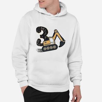 3Rd Birthday Construction Party 3 Years Old Hoodie | Crazezy CA