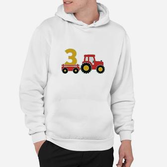 3Rd Birthday Gift Construction Party 3 Year Old Boy Hoodie | Crazezy UK