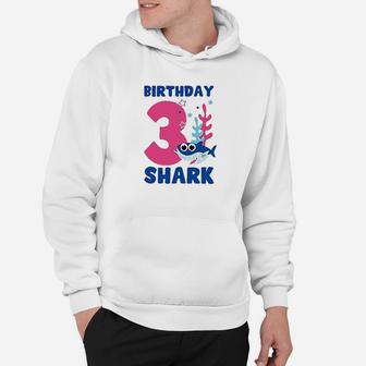 3Rd Birthday Shark Tutu Skirt Set Bday Girl Dress Ballet Outfit Hoodie | Crazezy