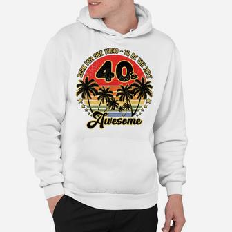 40 Year Old Gifts Sunset Palm Vintage 1982 40Th Birthday Hoodie | Crazezy