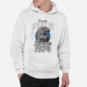 45Th Birthday Gift Proudly American Since 1974 Hoodie | Crazezy CA