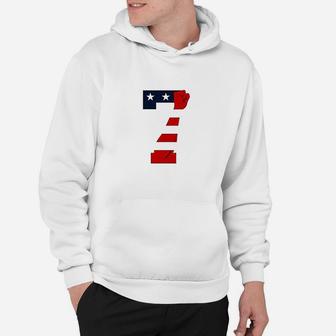 7 Patriotic American Flag Justice Fist Graphic Hoodie | Crazezy
