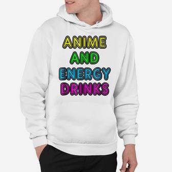 80'S Vintage Neon Anime And Energy Drinks Gift Hoodie | Crazezy