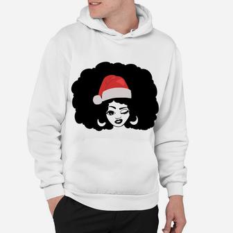 African American Santa Black Christmas Afrocentric Santa Sweatshirt Hoodie | Crazezy