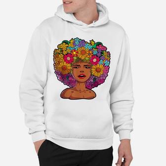 Afro Women African American Melanin Queen Flower African Hoodie | Crazezy DE