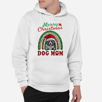 Akita Santa Dog Mom Boho Rainbow Funny Christmas Hoodie | Crazezy CA
