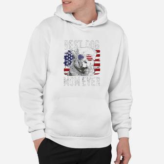 American Flag Best Dog Mom Ever Great Pyrenees Usa Hoodie | Crazezy