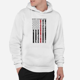 American Flag Bravery Courage Honor Hoodie | Crazezy