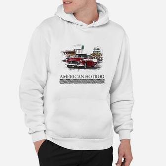 American Hotrod Muscle Car Belair Diner Motel Classic Graphic Hoodie - Thegiftio