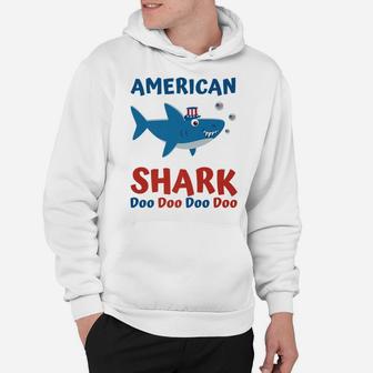 American Shark Doo Doo Shirt For Kids Women Men 4Th Of July Hoodie | Crazezy