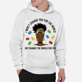 Autism Awareness Black Womens Afro Mom Life Autistic Mother Sweatshirt Hoodie | Crazezy UK