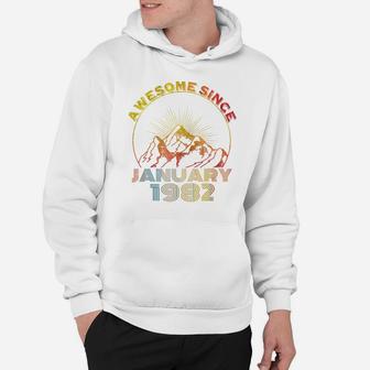 Awesome Since January 1982 39 Years Old 39Th Birthday Hoodie | Crazezy UK