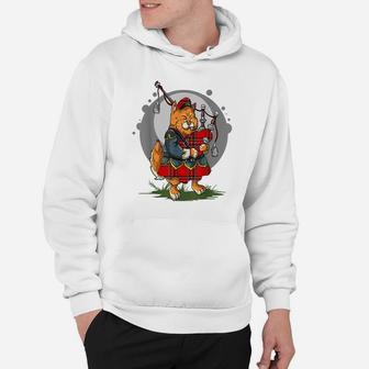 Bagpipe Cat Playing Bagpipes Scottish Music Kitten Lovers Hoodie | Crazezy UK