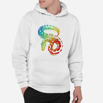 Ball Python Colorful Rainbow Retro Hoodie | Crazezy UK