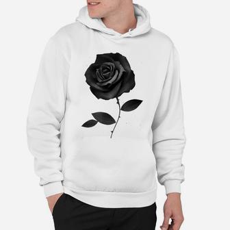 Beautiful Black Rose Flower Hoodie | Crazezy