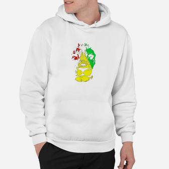 Beautiful Lion Face Rasta Colors Style Hoodie | Crazezy