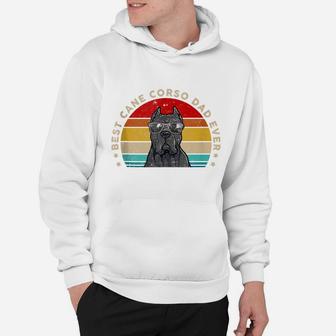 Best Cane Corso Dad Ever Father Day Retro Vintage Hoodie | Crazezy
